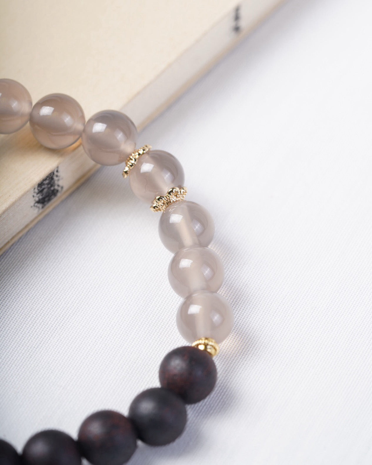 Acronychia Pedunculata Smoky Quartz and Obsidian Pixiu Bracelet