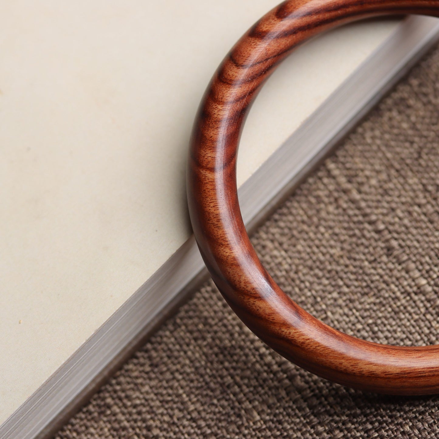 Rosewood Simple Circle Bracelet