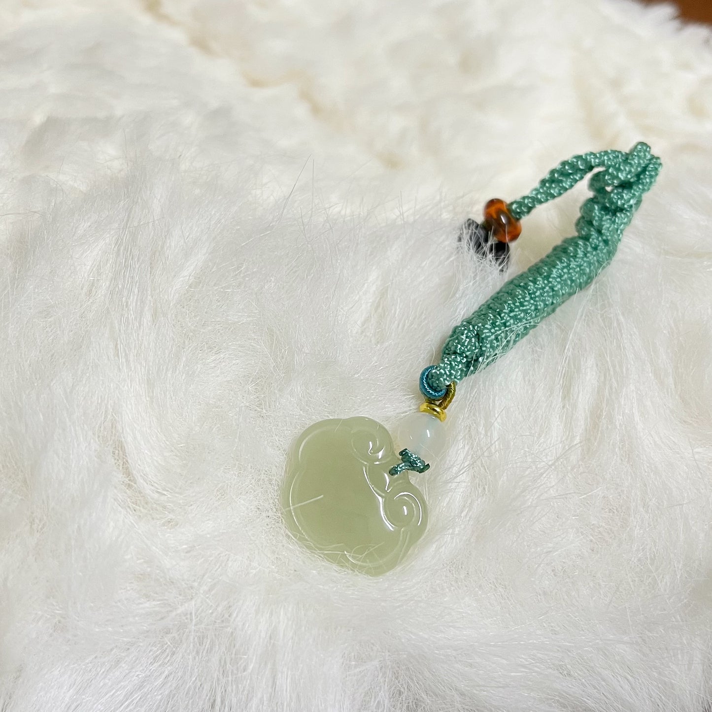 Hetian Jade Ruyi Lock Peace Pendant