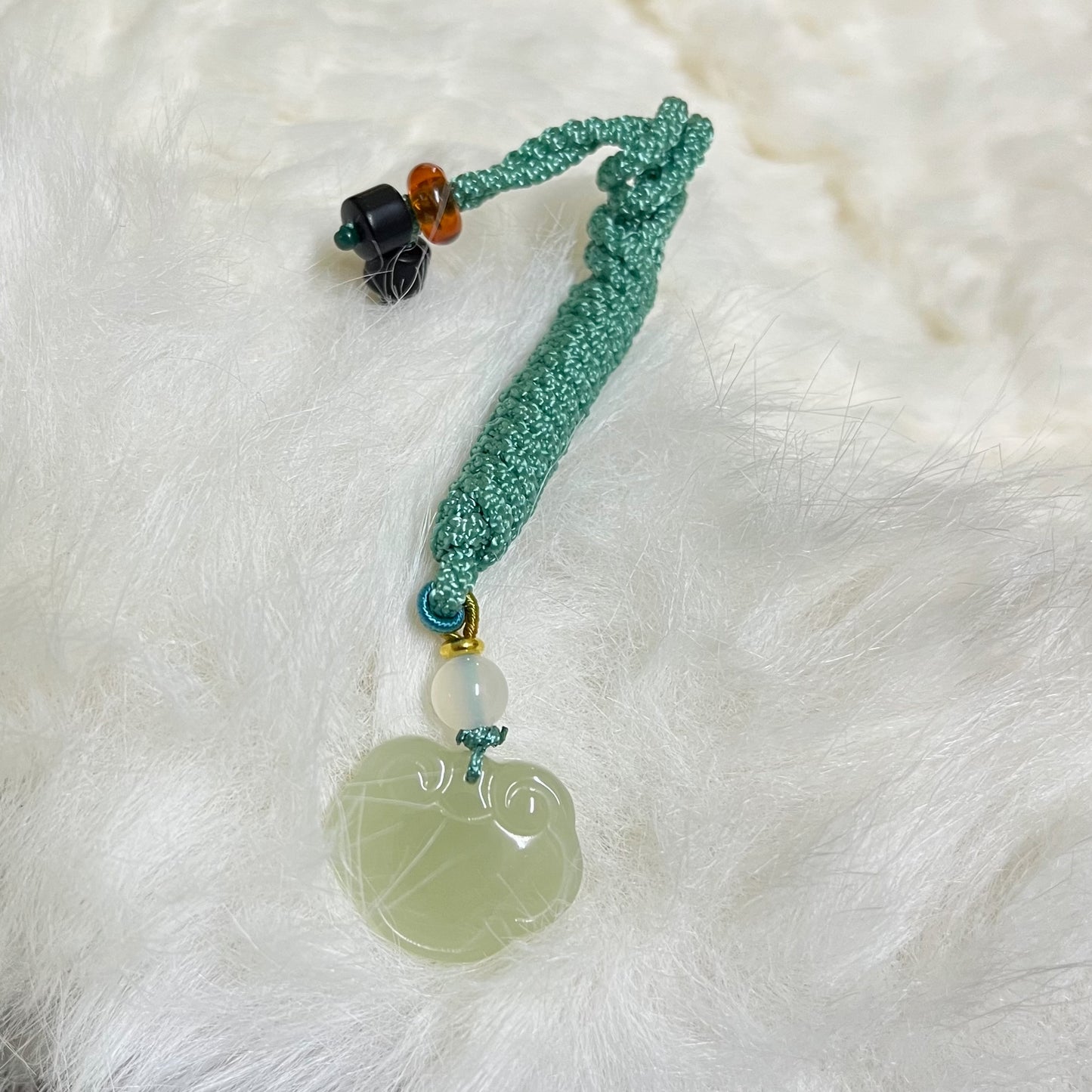 Hetian Jade Ruyi Lock Peace Pendant