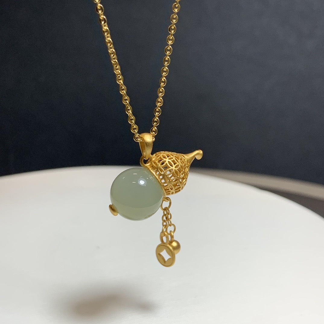 Hetian Jade Hollow Gourd Pendant