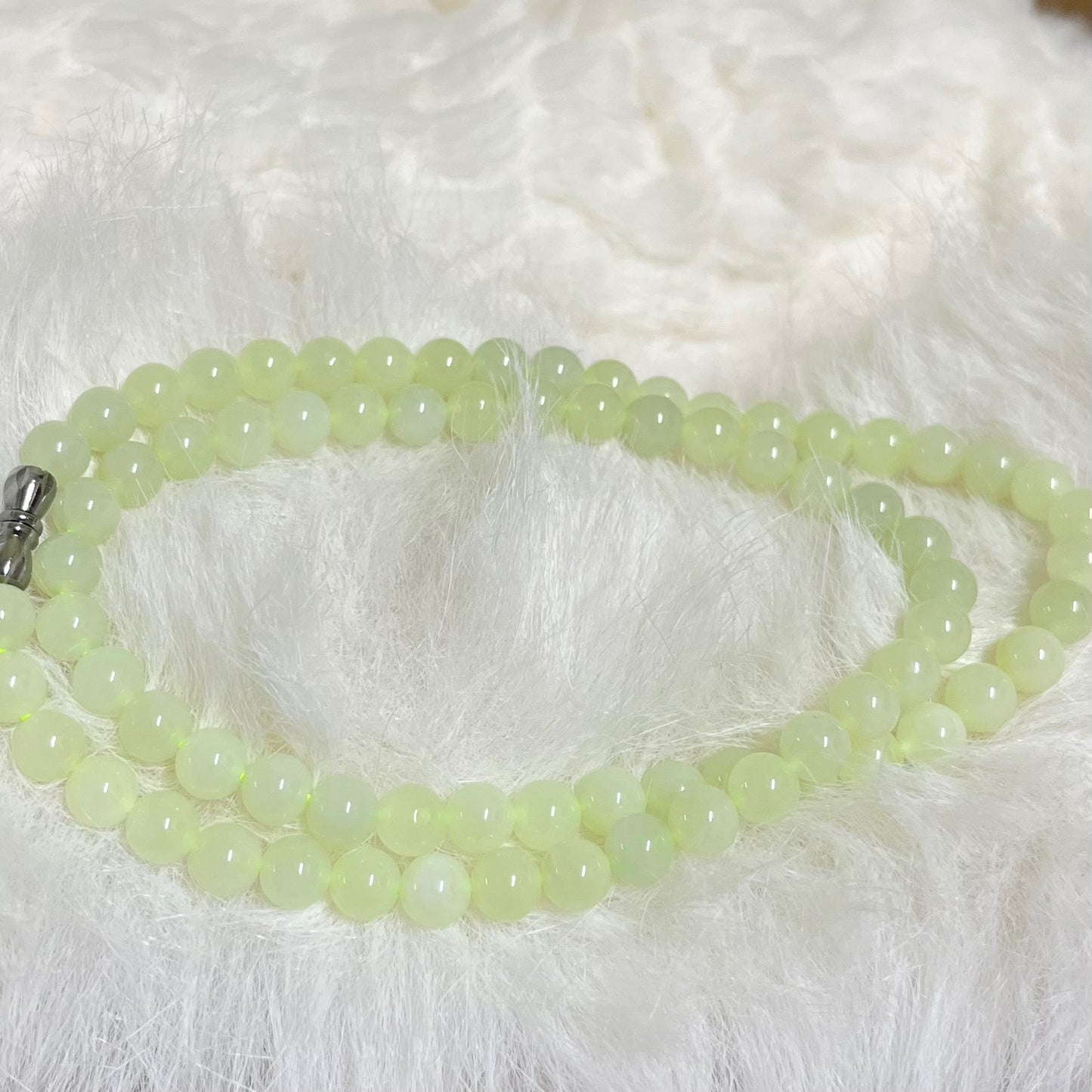 Hetian Jade 6mm Bead Necklace