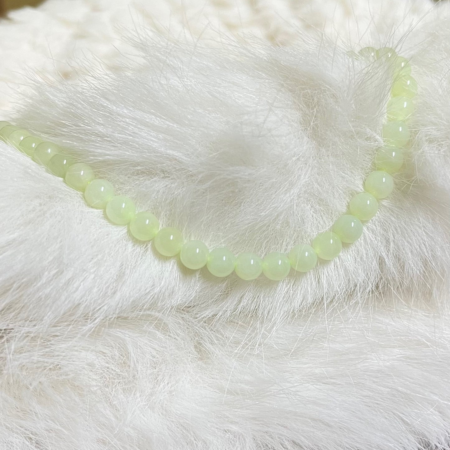 Hetian Jade 6mm Bead Necklace