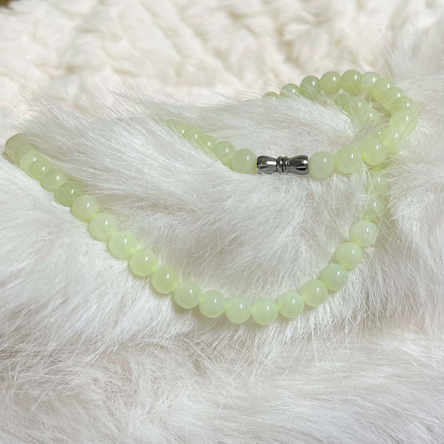 Hetian Jade 6mm Bead Necklace