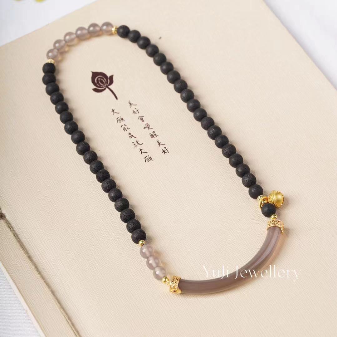 Aromatic Agilawood with Smoky Quartz Double Bracelet